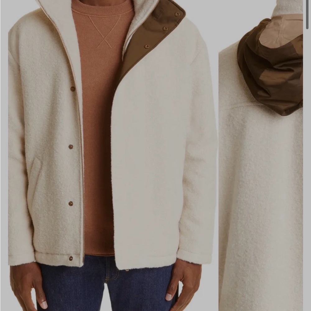 Agnona - Alpaca-Blend Fleece Blouson Jacket Coat - Neutrals Men’s MSRP $3,655